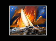 Fire Sunset Sail Key West