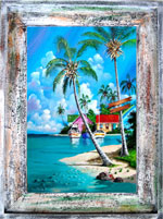 Tranquility 2 Canvas Print in Cedar Frame