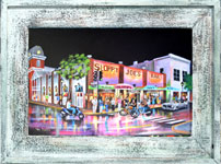 Sloppy Joe's Bar Canvas Print in Cedar Frame